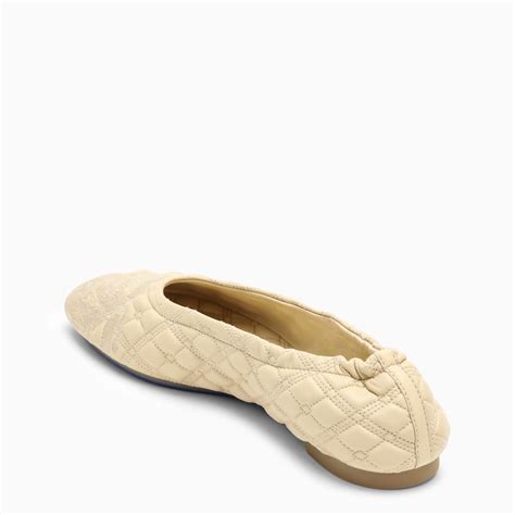 Leather Sadler Ballerinas in Clay 